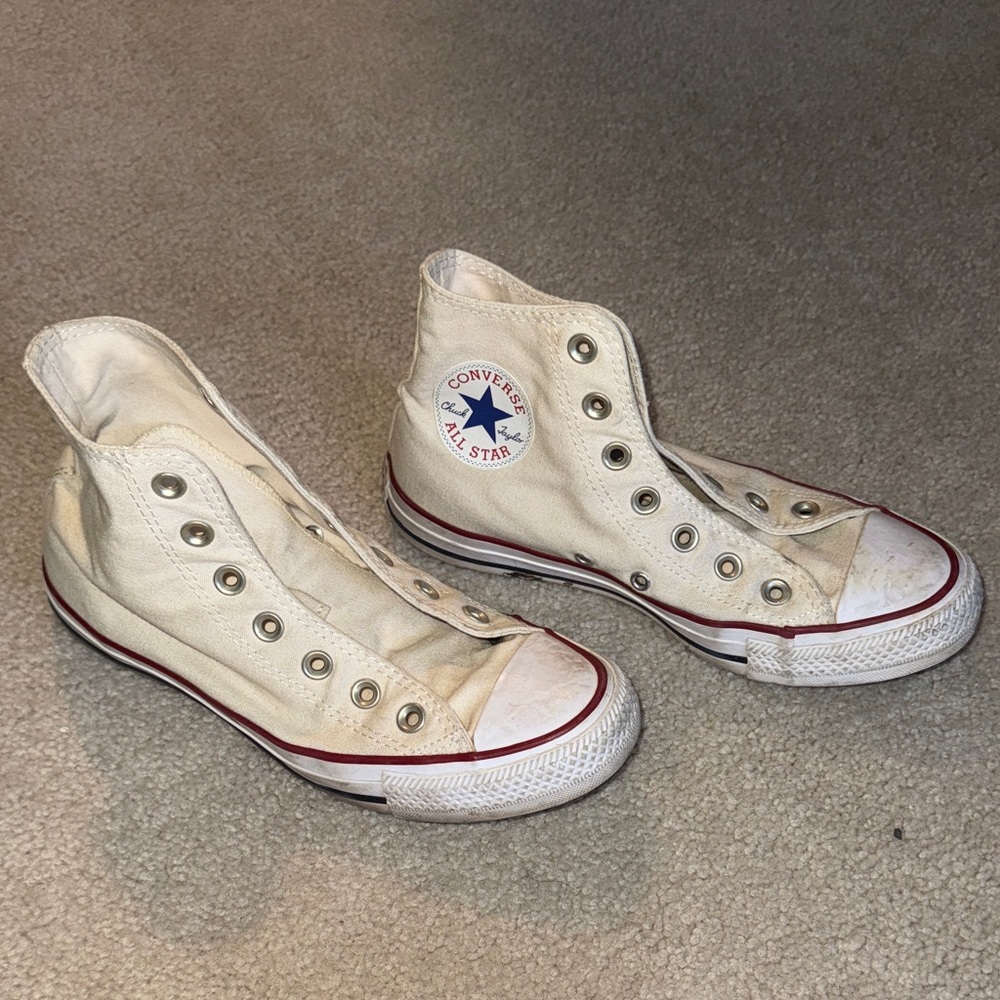 Converse White High-Top Sneakers